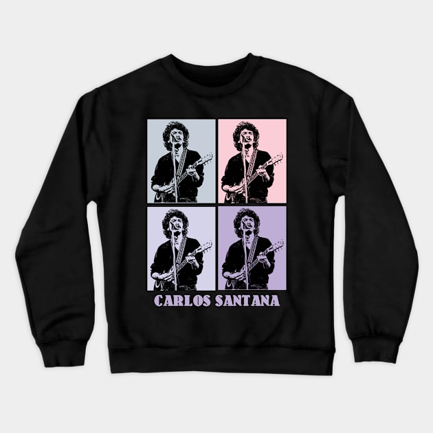 Santana 1977s Pop Art Crewneck Sweatshirt by KERIKIL